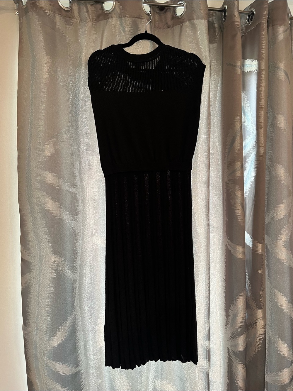 Current Air Black Sleeveless Knit Midi Dress